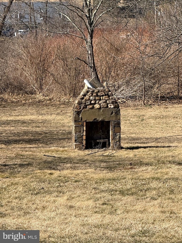 view of yard featuring an outbuilding