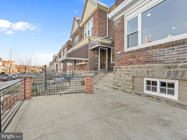 view of patio / terrace featuring a residential view