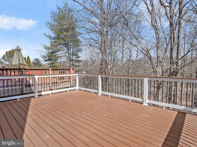 view of wooden terrace