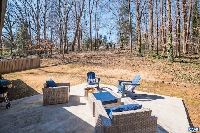 view of patio / terrace with fence