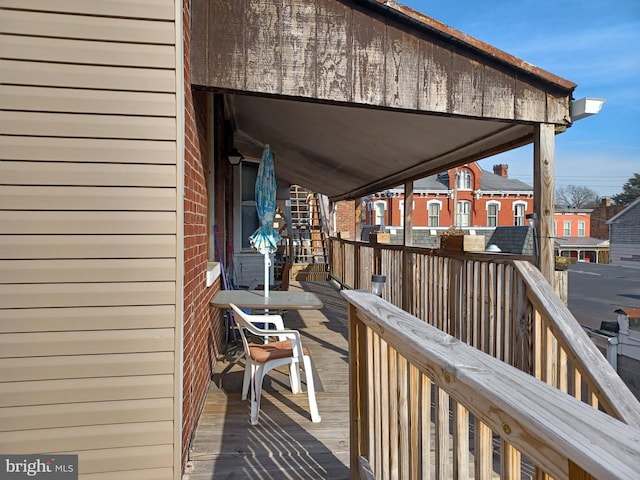 view of wooden terrace