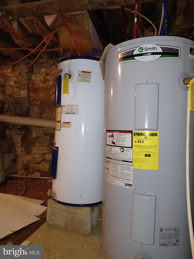 utilities with water heater and electric water heater