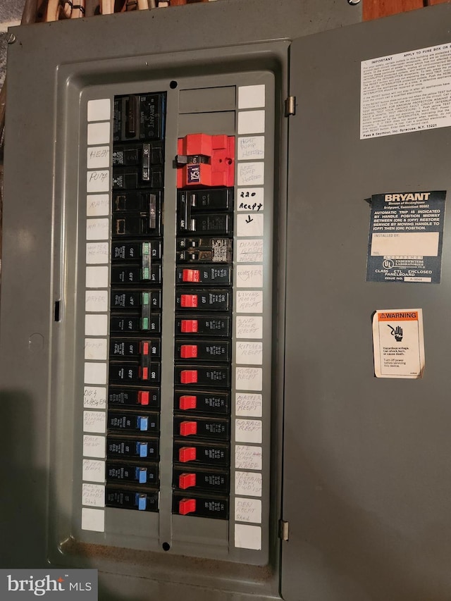 utility room featuring electric panel