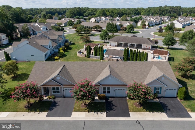 drone / aerial view featuring a residential view