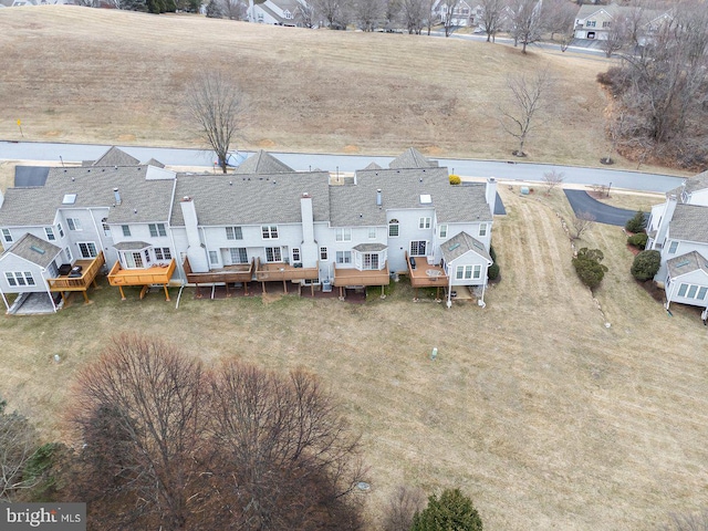 aerial view with a residential view