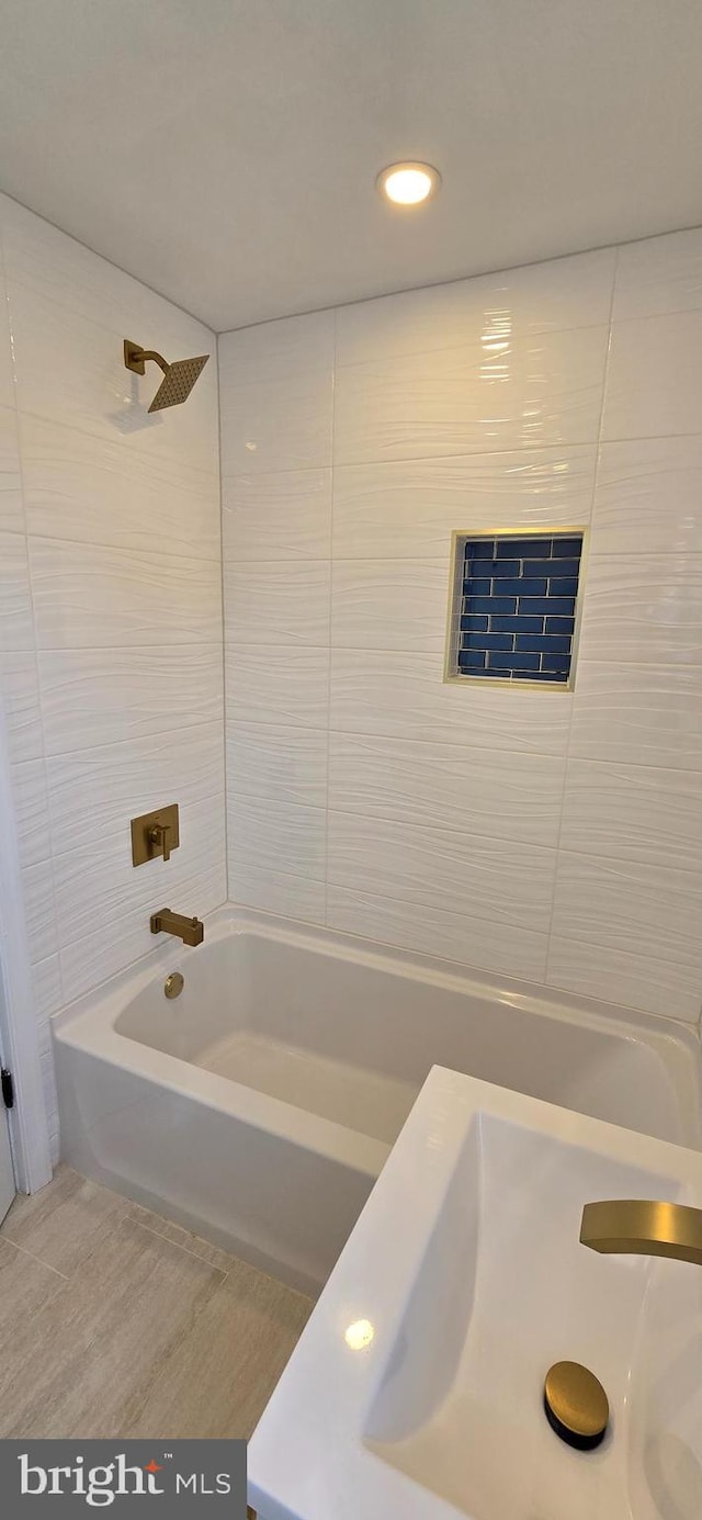 full bath with bathing tub / shower combination