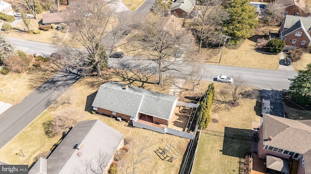 birds eye view of property featuring a residential view