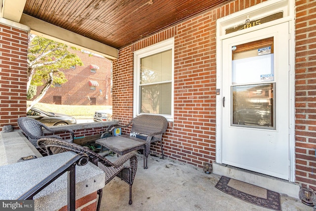 view of patio / terrace featuring covered porch