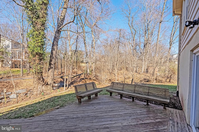 view of wooden terrace