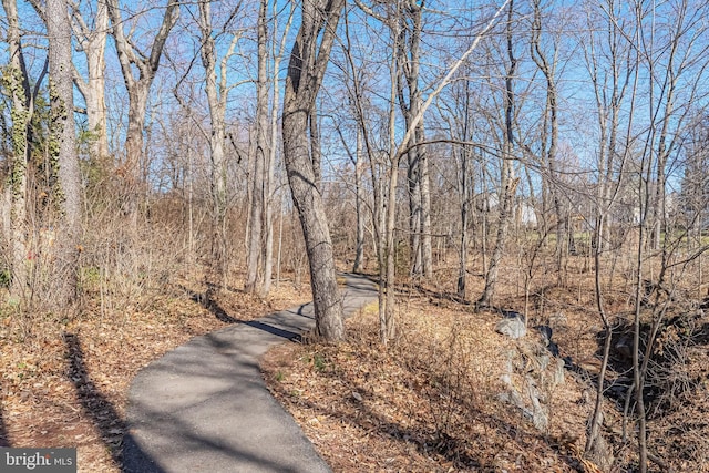 exterior space with a view of trees