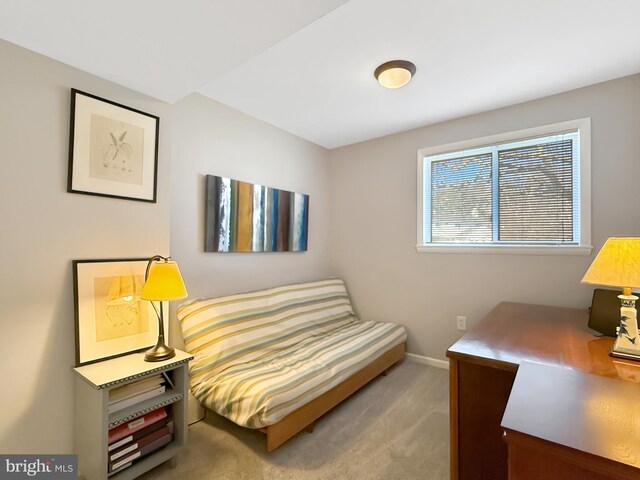 bedroom featuring baseboards and carpet flooring