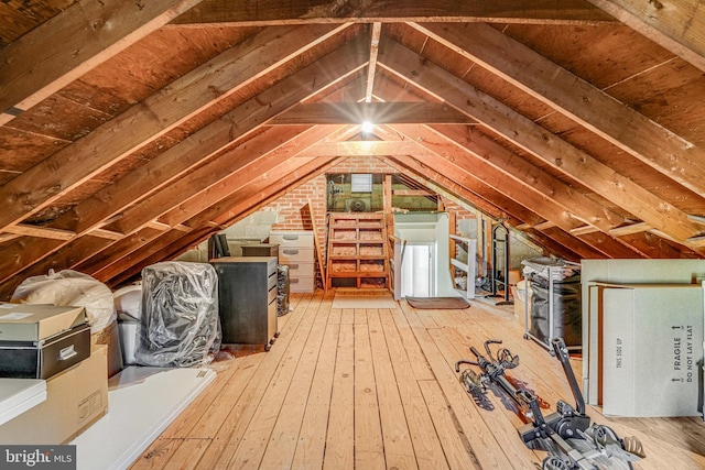 view of attic