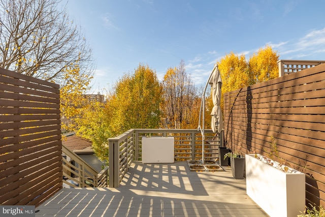 wooden deck with fence