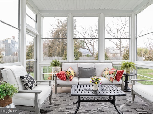 sunroom with a healthy amount of sunlight