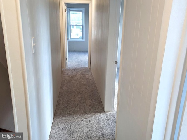 corridor with carpet floors