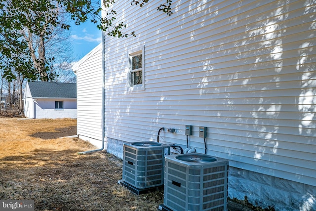 exterior details with central AC unit