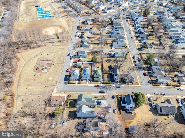 aerial view with a residential view