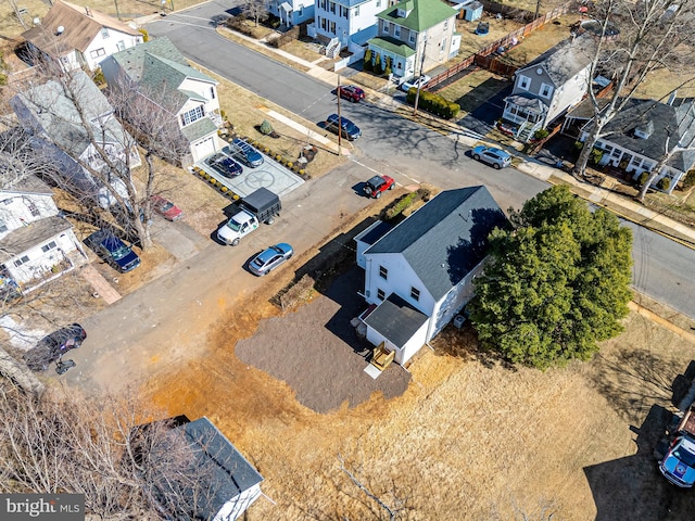 bird's eye view featuring a residential view