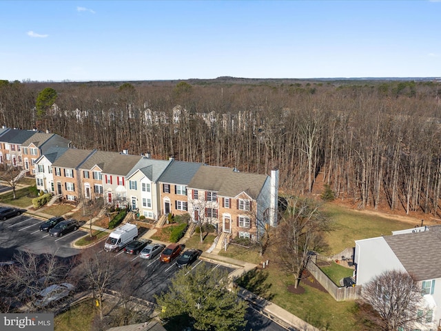 bird's eye view with a residential view