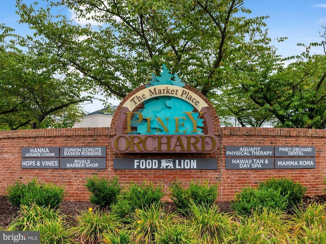 view of community sign