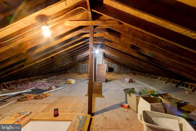 view of attic