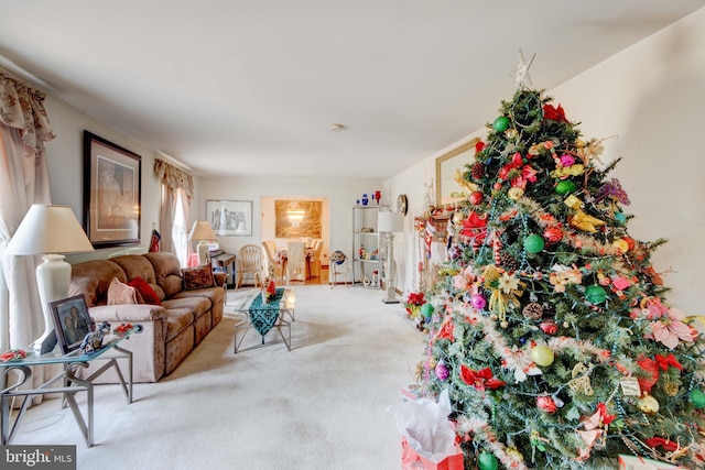 view of carpeted living room