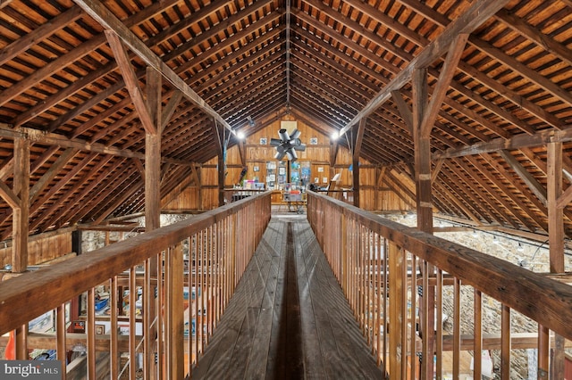 interior space featuring an upstairs landing