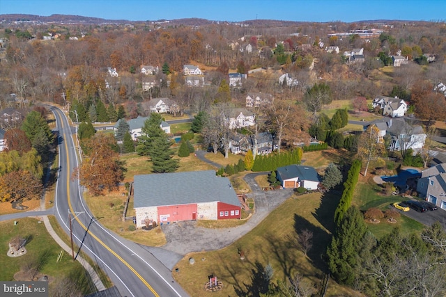 birds eye view of property featuring a residential view