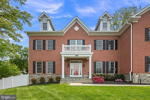 7911 Fort Hunt Rd, Alexandria, VA 22308 - colonial inspired home with brick siding and stone siding