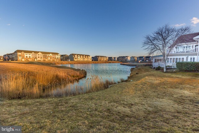 property view of water with a residential view