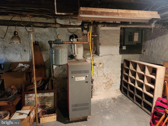 utilities with a heating unit and electric panel