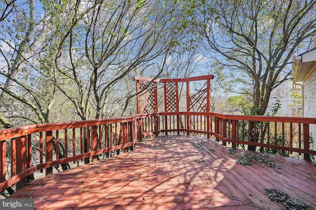 view of wooden terrace