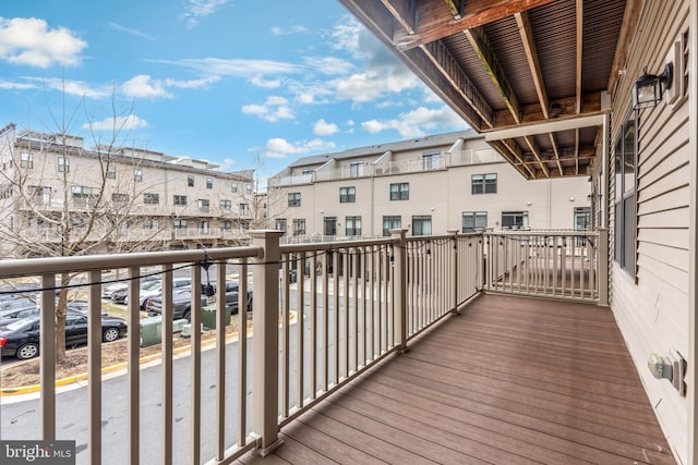 balcony featuring a residential view