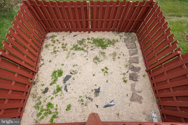 details with a fenced backyard