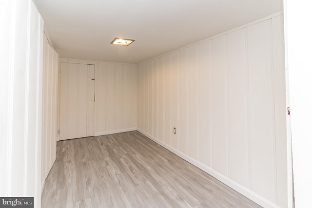 empty room featuring light wood-style floors