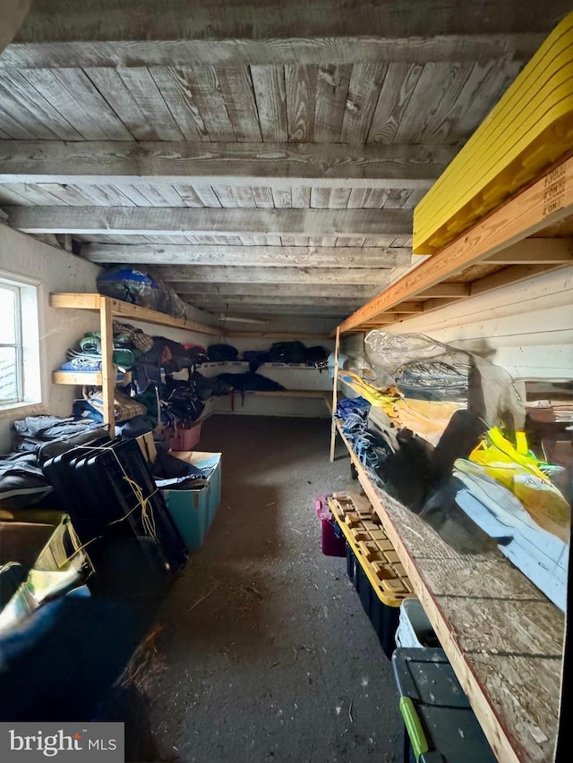 view of storage area