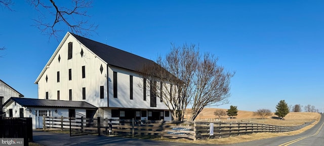 exterior space with a fenced front yard