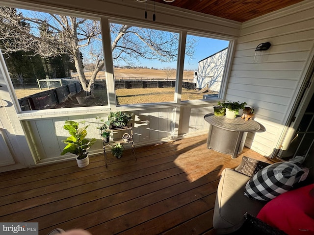 view of sunroom / solarium