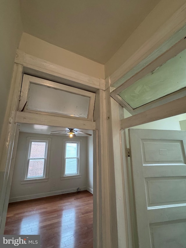 interior space with wood finished floors