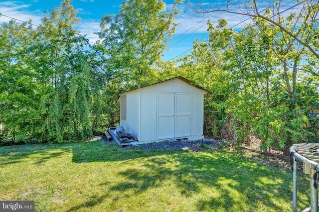view of shed