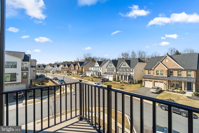 balcony with a residential view