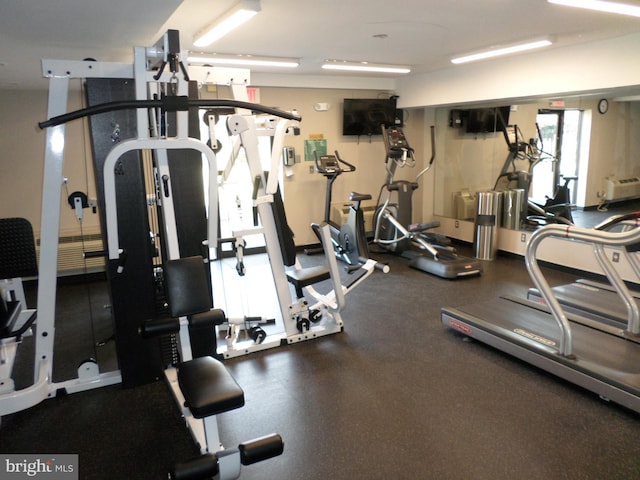 view of workout area