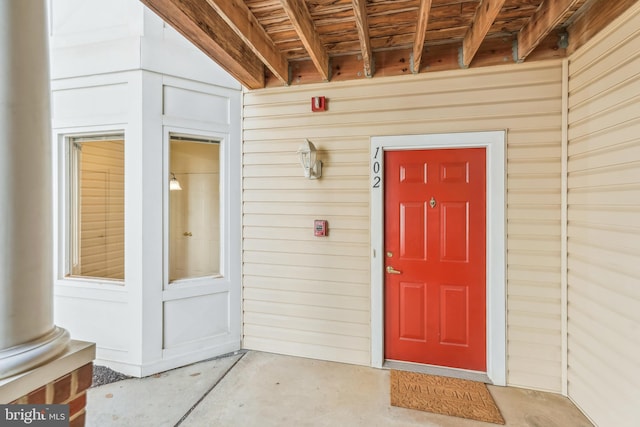 view of doorway to property