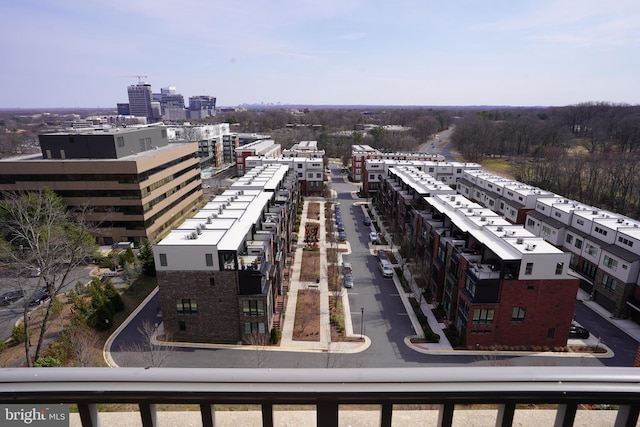 bird's eye view featuring a city view