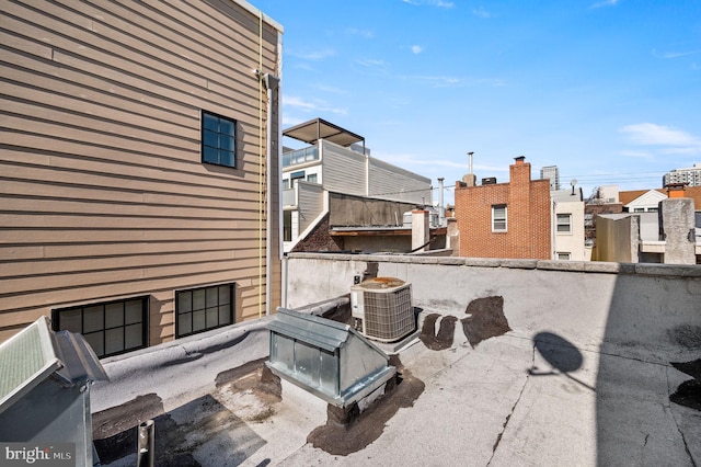 view of patio with central AC unit