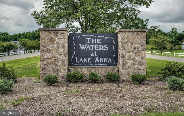 view of community sign