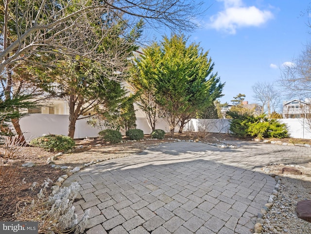 view of patio with a fenced backyard