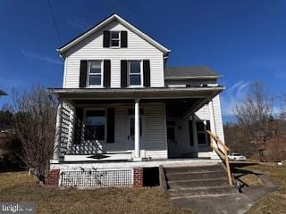 view of front of home with covered porch