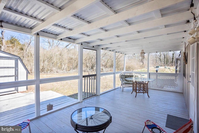 sunroom with a wealth of natural light