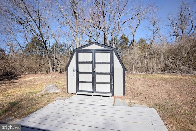 view of shed